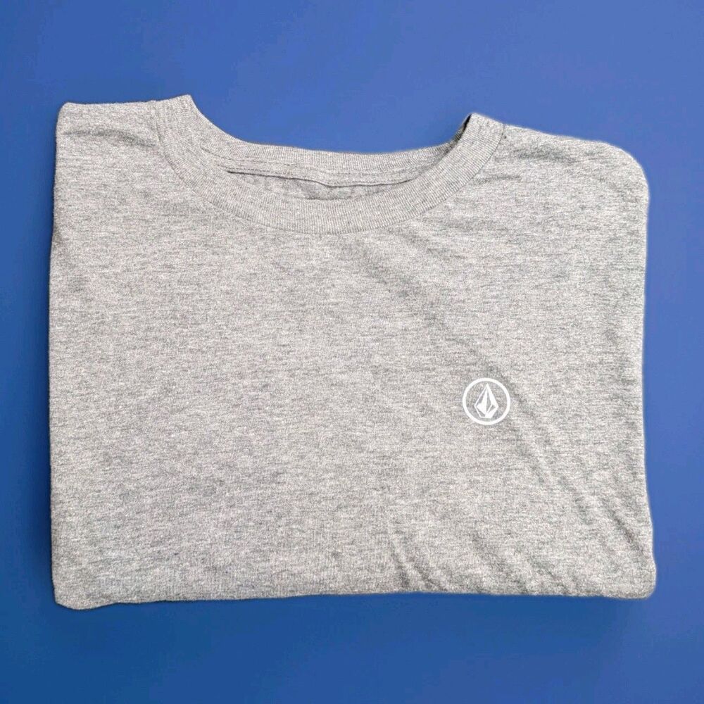 Volcom Stone Logo T Shirt Men's XL Mexico Made Surf Skate Gray Heathered